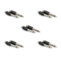 Hosa GPR-101 PAK10 RCA to 1/4" TS Adaptors, Pack of 10