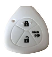 Rpkey Silicone Keyless Entry Remote Control Key Fob Cover Case protector For Toyota 4Runner Corolla Matrix RAV4 Venza Yaris Pontiac Vibe Scion iQ tC xB xD HYQ12BBY MOZB41TG（White）