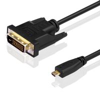 SIENOC 1.8m 1080P Gold-Plated Micro HDMI to DVI 24+1 Pin HDMI v1.4 Standards Male to Male Cable