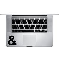Ampersand and Sign Keyboard Character Vinyl Sticker Laptop Keyboard Inside Corner iPhone Cell Decal (3.5" Wide)