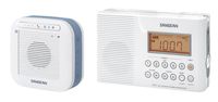 Sangean H201P Portable Waterproof Bluetooth Speaker and Waterproof/Shower Radio, White