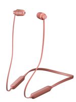 JVC Marshmallow Wireless, Earbud Headphones, Water Resistance(IPX4), 8 Hours Long Battery Life, Secure and Comfort Fit with Flexible Soft Neck Band and Memory Form Earpieces - HAFX35BTP (Aprioct Pink)