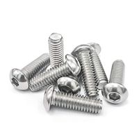 5/16-18x 1" Button Head Socket Cap Bolts Screws, 304 Stainless Steel 18-8, Fully Machine Thread, Bright Finish， 20 PCS by Eastlo Fastener