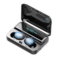 Bluetooth5.0 Wireless Earbuds,Rechargeable Binaural in-Ear Earbuds with Charging Case,Outdoor Anti Interference Portable Wireless Earphones Digital Display F9-5