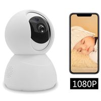 Smart Camera, WiFi 1080P Home Security Camera for Baby/Elder/Pet, HD Night Vision Motion Tracking Two Way Audio, Remote with Smart Life app