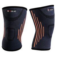 4GEAR Compression Knee Sleeves - 2 Pack Knee Supports for Running, Jogging, Meniscus Tear, Arthritis, Injury Recovery, Joint Pain Relief and Sports (X-Large)