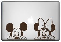 Walt Disney Mickey Mouse Sticker MacBook Air Pro Decal is a Mickey Mouse Decal. Laptop Size 11, 12, 13 and 15 inch. Looks Great with Your Mick Minnie Peeking Theme. Many Colors- Brown