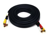 Monoprice 100130 12-Feet Triple RCA Stereo Video Dubbing Composite Cable