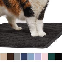 Gorilla Grip Original Premium Durable Cat Litter Mat, 35x23, XL Jumbo, No Phthalate, Water Resistant, Traps Litter from Box and Cats, Scatter Control, Soft on Kitty Paws, Easy Clean Mats, Black