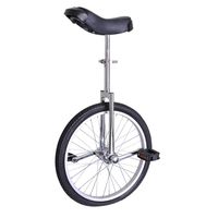 ZeHuoGe Silver 20" Unicycle Excellent Manganese Steel Frame Leakage Protection Mute Bearing US Delivery (Silver, 20")