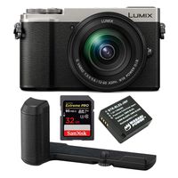 PANASONIC LUMIX GX9 4K Mirrorless with 12-60mm Plus DMW-HGR2 Authentic LUMIX GX9 Camera Grip Bundle