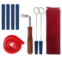 MUTOCAR Piano Tuner Kit 9pcs Professional Piano Tuning Tools Kit Wrench Hammer Rubber Mute Felt Temperament Strip Fixing Tool Set Kit