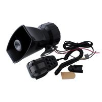 AOLUNO 5 Tones Ambulance car Siren Speaker Electric Horn PA System 12V Warning Loud Megaphone with Mic Auto 80W e