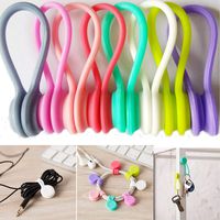 Clearance!!! Hongxin 8Pcs Multifunction Magnet Earphone Cord Winder Cable Clips for Earphone Phone Accessories