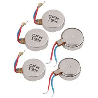 uxcell 5Pcs DC3V 12000RPM Mobile Phone Vibrating Motor Flat Coin Vibration Mini Motor