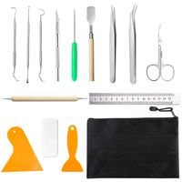 16 Pieces Craft Vinyl Weeding Tools, Dorhui Vinyl Weeding Tools Craft Basic Set Craft Vinyl Tools Kit for Weeding Vinyl, Silhouettes, Cameos, Lettering