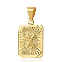 Trendsmax Mens Womens Yellow Gold Plated Square Capital Letter X Pendant Only No Chain