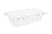 Rubbermaid Commercial Products Cold Food Insert Pan for Restaurants/Kitchens/Cafeterias, 1/4 Size, 2.5 Inches Deep, Clear (FG110P00CLR)