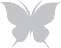 hBARSCI Butterfly Vinyl Decal - 5 Inches - for Cars, Trucks, Windows, Laptops, Tablets, Outdoor-Grade 2.5mil Thick Vinyl - Silver Gray