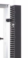 Vertical Cable Management Panel, 4X5X35" Long, Single-Sided, Center Mount w/Cover
