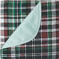 Personal Touch Sofnit Washable Underpad, Tartan Plaid, 34x36 in Green Backing