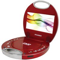 Sylvania SDVD7046-Red 7-Inch Portable DVD Player with Integrated Handle, Red (Renewed)