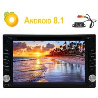 6.2 Inch Android 8.1 Capacitive Touchscreen Double DIN in Dash Head Unit Autoradio Car GPS Navigation DVD Player 1080P Video Head Unit Support Bluetooth/WiFi/OBD2/3G/4G/SWC & Rear Camera