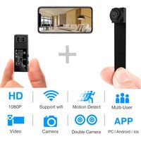 Hidden Spy Camera,1080P WiFi Mini Camera Portable Wireless Security Cameras Video Recorder IP Cameras Nanny Cam with DIY Interchangeable Lens/Motion Detection for Home Monitoring(New APP)