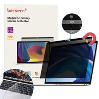BERSEM MacBook Pro 15 Privacy Screen Protector Anti Glare Magnetic Filter for MacBook 15.4inch 2016-2019 (Model A1707 / A1990) Easy on and Off Webcam Cover