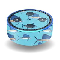 MightySkins Skin Compatible with Amazon Echo Dot (2nd Gen) - Billfish Stripes | Protective, Durable, and Unique Vinyl Decal wrap Cover | Easy to Apply, Remove, and Change Styles | Made in The USA