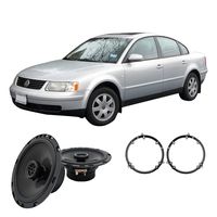 Compatible with Volkswagen Passat 1998-2005 Front Door Factory Replacement Harmony HA-R65 Speakers