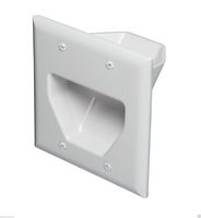 Wennow 2-gang Recessed Low Voltage Cable Plate (White)