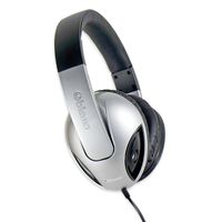 Syba NC-1 Cobra 2.1 Dual Driver Headphones with Built-In Amplifier and In-line Microphone - Retail Packaging - Silver