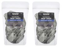 145P Telecom Fiber Tags (2X 100 Pack) 1" x 1-3/4" x 0.062" Industrial Grade Non-conductive Label Tag for Cable, Made in USA