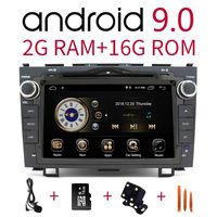 Car Stereo Radio in Dash Navigation for Honda CRV 2007 2008 2009 2010 2011, 8 inch Touchscreen Android 9.0 Single Din DVD Player Bluetooth with Rear View Camera,16GB SD Card,3.5mm Mic