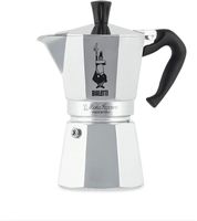 Bialetti Moka Express Coffee Maker (Silver, 6-Cup)