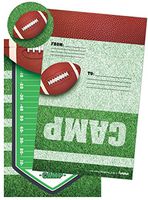 iscream Football Camp Pack of 8 Fold-over Cards with Flip Sticker Seals