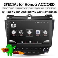 10.1 Inch 16GB Android 9.0 Car Audio GPS Navigation for Honda Accord 7 2003-2007 Head Unit A/C Control 1080P Video Bluetooth Mirror Link