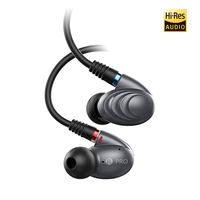 FiiO F9 PRO Best Over The Ear Headphones/Earphones/Earbuds Detachable Cable Design Triple Driver Hybrid (1 Dynamic + 2 Knowles BA) in-Ear Monitors with Android Compatible Mic and Remote (Titanium) ...