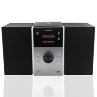 LONPOO Compact CD Player Stereo Bluetooth CD Home Music System, Digital FM Stereo with Speakers, Headphone Jack, Aux-in & USB, Remote Control (Silver)