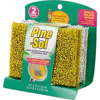 Pine-Sol Non-Scratch Scouring Pads – Pack of 2, Metallic Household Cleaning Scrubbers, Safe with Nonstick Cookware