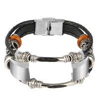 somoder Leather Bands Compatible Fitbit Alta HR & Fitbit Alta, Handmade Vintage Fashion Alloy Leather Bracelet Replacement for Fitbit Alta Bands, Adjustable 5.5" - 8.5"