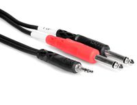 Hosa CMP-159 3.5 mm TRS to Dual 1/4" TS Stereo Breakout Cable, 10 Feet
