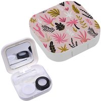 Portable Contact Lens Case Box Travel Kit Mirror + Bottle + Tweezers Container Holder [ Wild ]