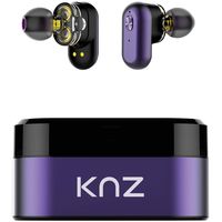 KNZ Technology KNZSNDFLXUVL Soundflux Dual-Driver Truly Wireless in-Ear Stereo Headphones (Violet),