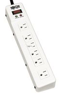 Tripp Lite 6 Right Angle Outlet Surge Protector Power Strip, 6ft Cord, Metal, & $75,000 INSURANCE (TLM626)