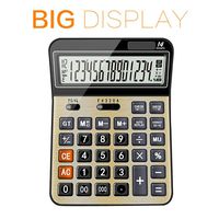 Calculators for Office/Business/Family Desktop Calculator with 14-Digit Large Display, Solar and AAA Battery Dual Power