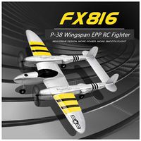 Remote Control Airplane Drone F X-816 P38 2.4 GHz Wingspan RC Fighter Simulation Aircraft RC Plane Model Toy Two-channel for Beginners and Kids Gift, Cool Appearance, 17X13X3.1inch (Sliver)