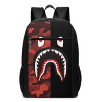 Bape Blood Shark (2) Backpack 17 Inch Travel Computer Bag School Computer Bag