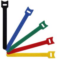 Heze 50 pcs Reusable Fastening Cable Ties Nylon Cloth Hook and Loop Cord Ties 6" x 1/2" (Color)